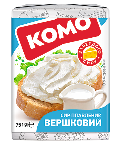 Сыр плавленый Вершковый 40% 75г ТМ КОМО