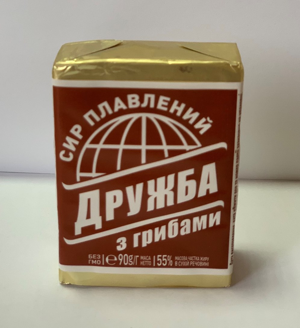 Сыр плавленый пастообразный Дружба с грибами 55% 90г