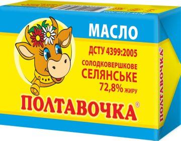 Масло с/с 200 г селянское 72,8% ТМ Полтавочка