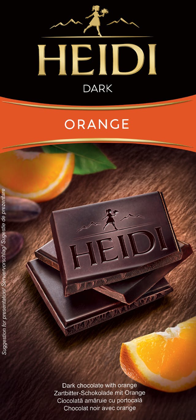 Шоколад Heidi темний з апельсином 80г