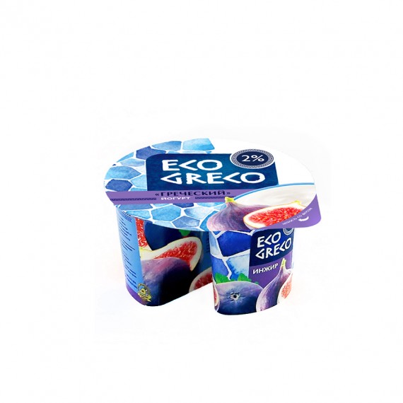 Йогурт Греческий инжир 2% 130г ТМ Eco Greco