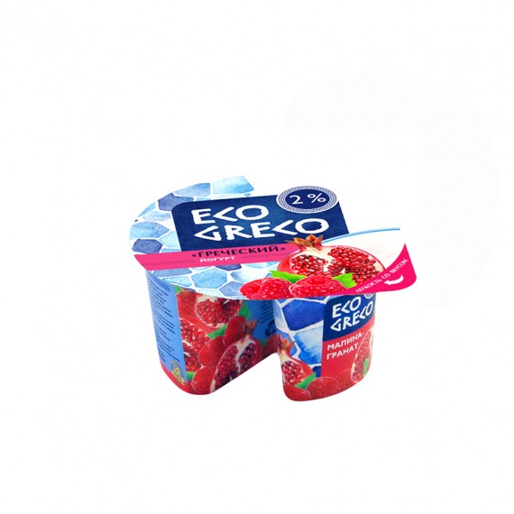 Йогурт Греческий малина-гранат  2% 130г ТМ Eco Greco