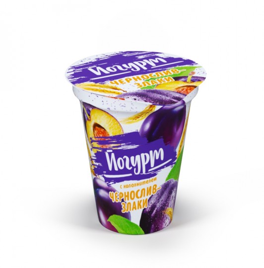 Йогурт чернослив-злаки 2% 310г ТМ Бабушкина крынка