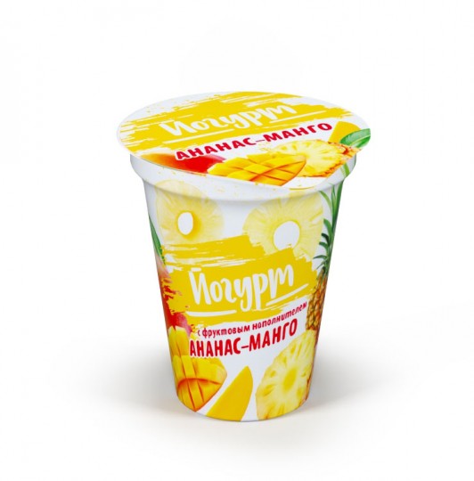 Йогурт ананас-манго 2% 310г ТМ Бабушкина крынка