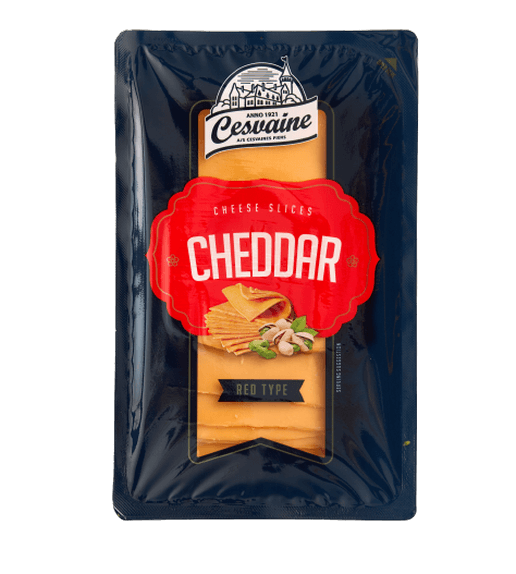 Сыр Цесвайн Чеддер красный 45% нарезка 125 г 