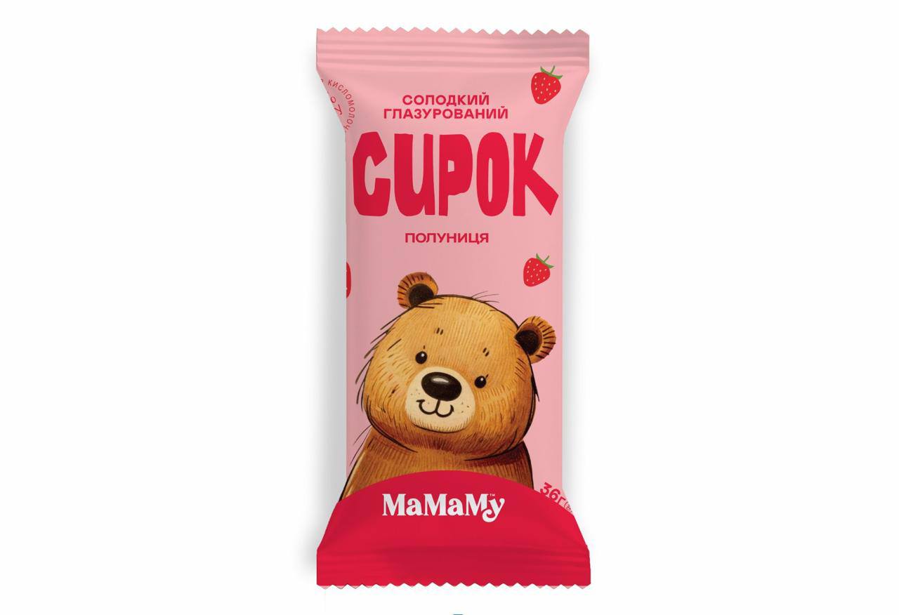 Сирок глазурований ПОЛУНИЦЯ 23% 36 г МАМАМУ