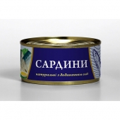 Сардини 240г натуральні з додаванням олії №5 Fish Line