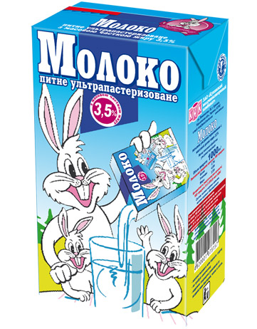 Молоко 3,5% питне ультрапастеризоване 1л ТМ Заречье