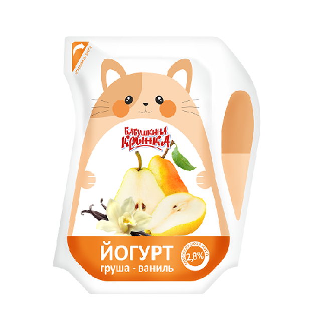 Йогурт Груша-Ваніль 2,8% 200г ТМ Бабушкіна кринка